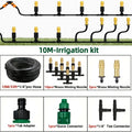Outdoor Misting Cooling System, Garden Irrigation Watering, 1/4 Inch Atomizer Nozzle, 4/7mm Hose, 10M-30m, for Patio Greenhouse