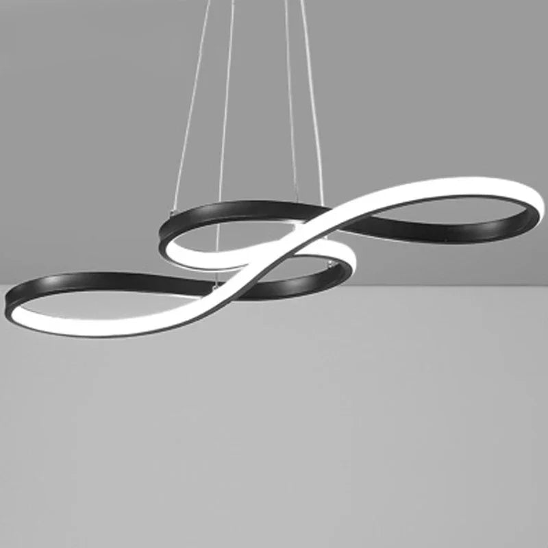 Modern Nordic LED Ring Light | Dimmable Minimalist Home Lamp 92cm blackA-75cm 110v220v Tidesmit