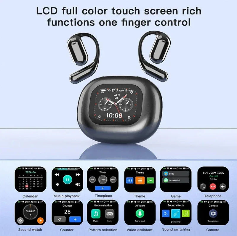 Tidesmit AI Translating Earbuds: 144 Languages Real-Time Touch Screen Tidesmit