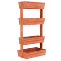 4-Tier Vertical Raised Planter Box Elevated Garden Bed Outdoor Wooden Herb Planter for Gardening And Plant Cultivation