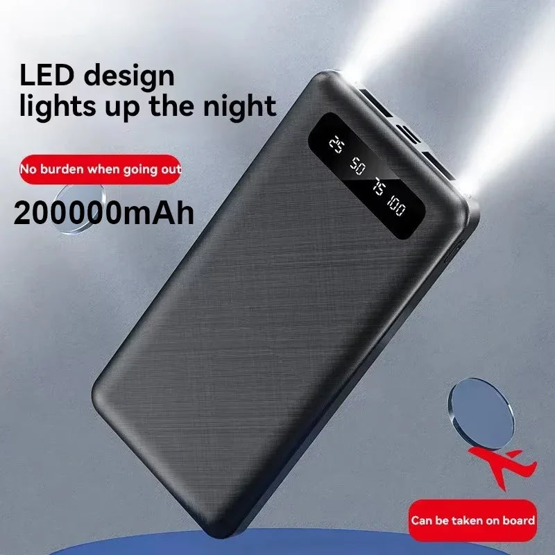 Tidesmit 200000mAh Portable Power Bank - 120W Fast Charging PD Battery Tidesmit