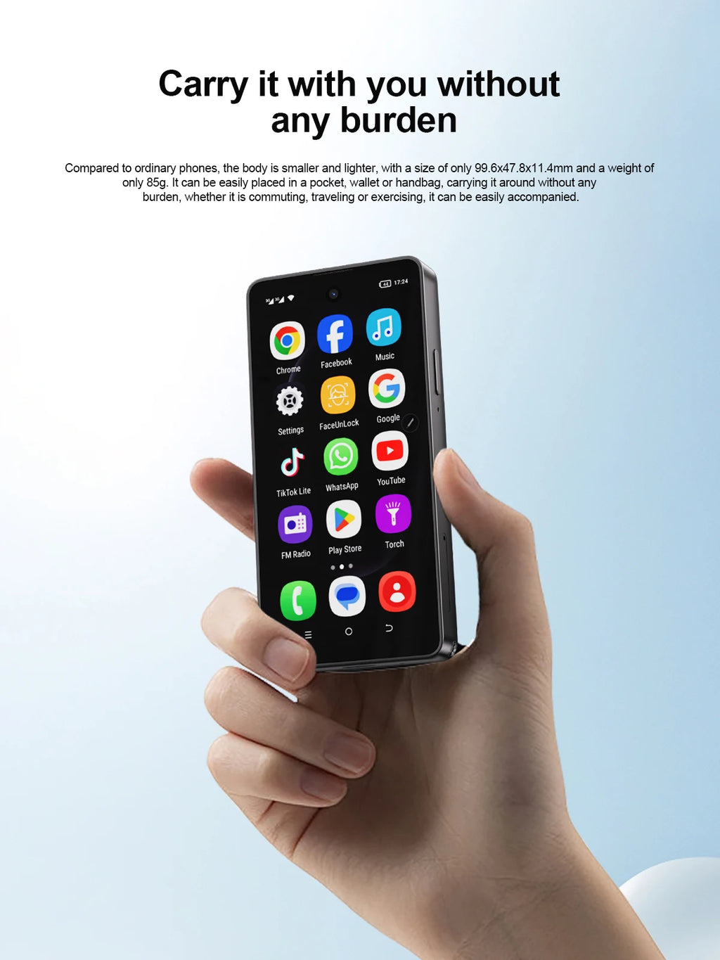 SERVO Built-in Stylus Mini Smartphone Android 3G Cellular 4" Display 16GB ROM GPS Face Unlock Tiny Mobile Phones WIFI Play Store