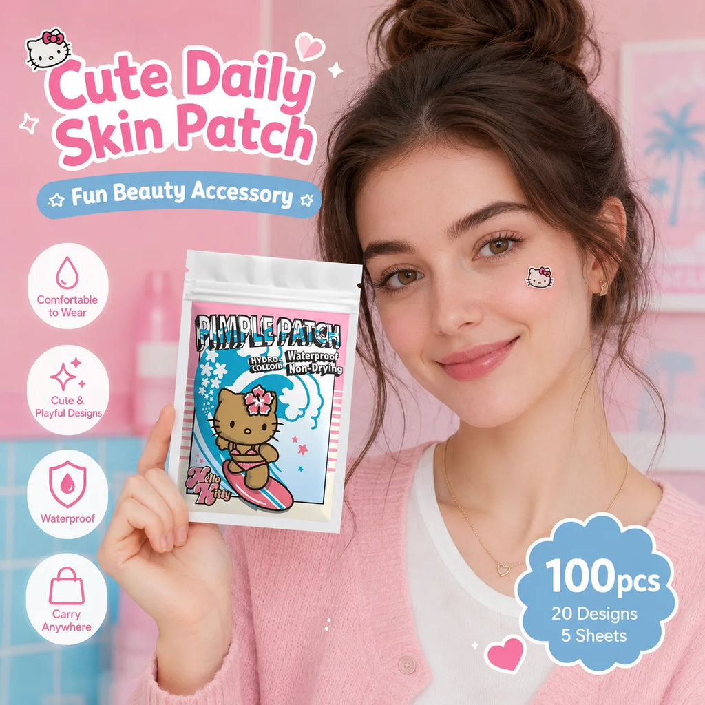100PCS hello kitty Acne patches, facial acne patches, hydrogel acne removal patches, concealer