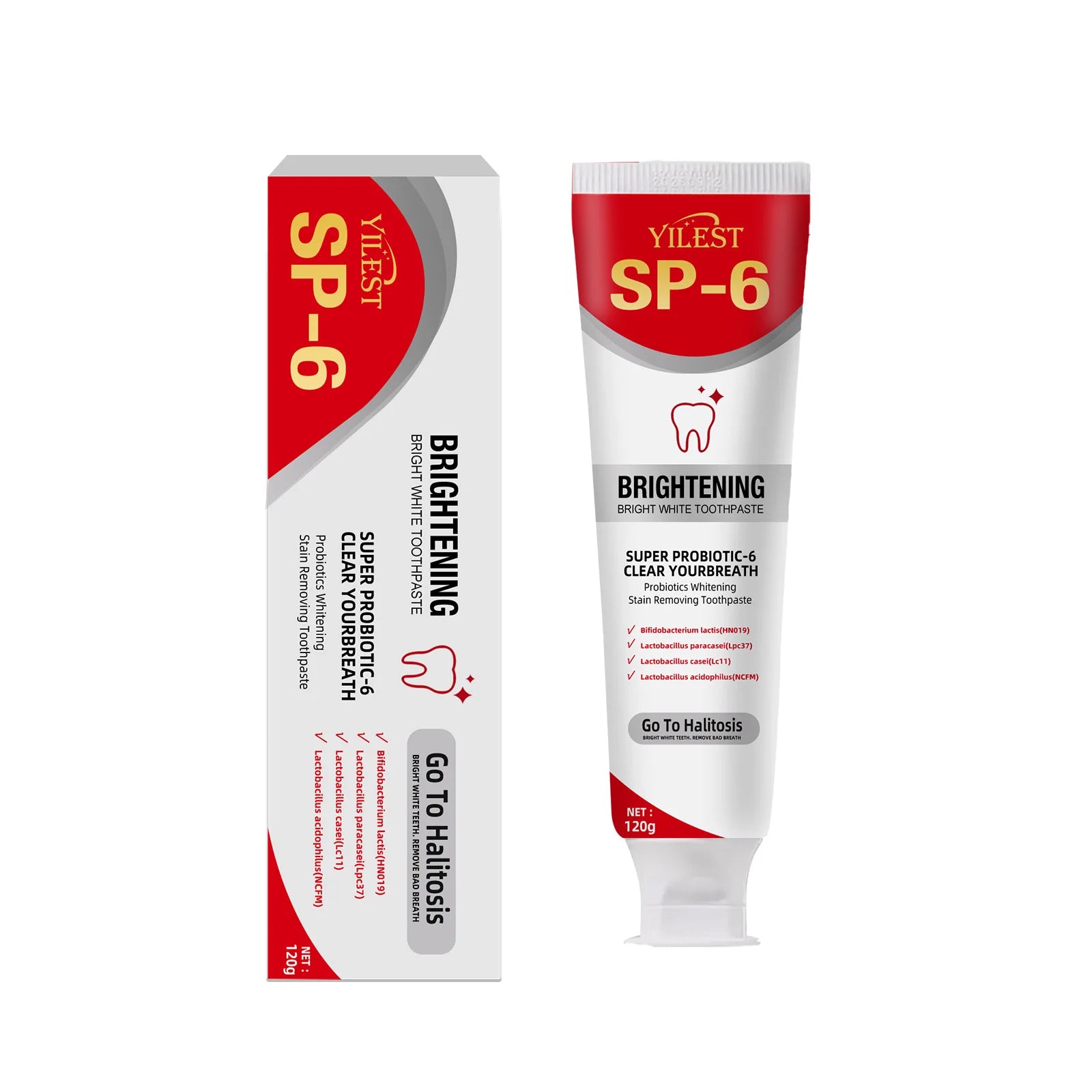 Tidesmit SP-6 Probiotic Whitening Toothpaste 120g for plaque removal and fresh breath oral hygiene care