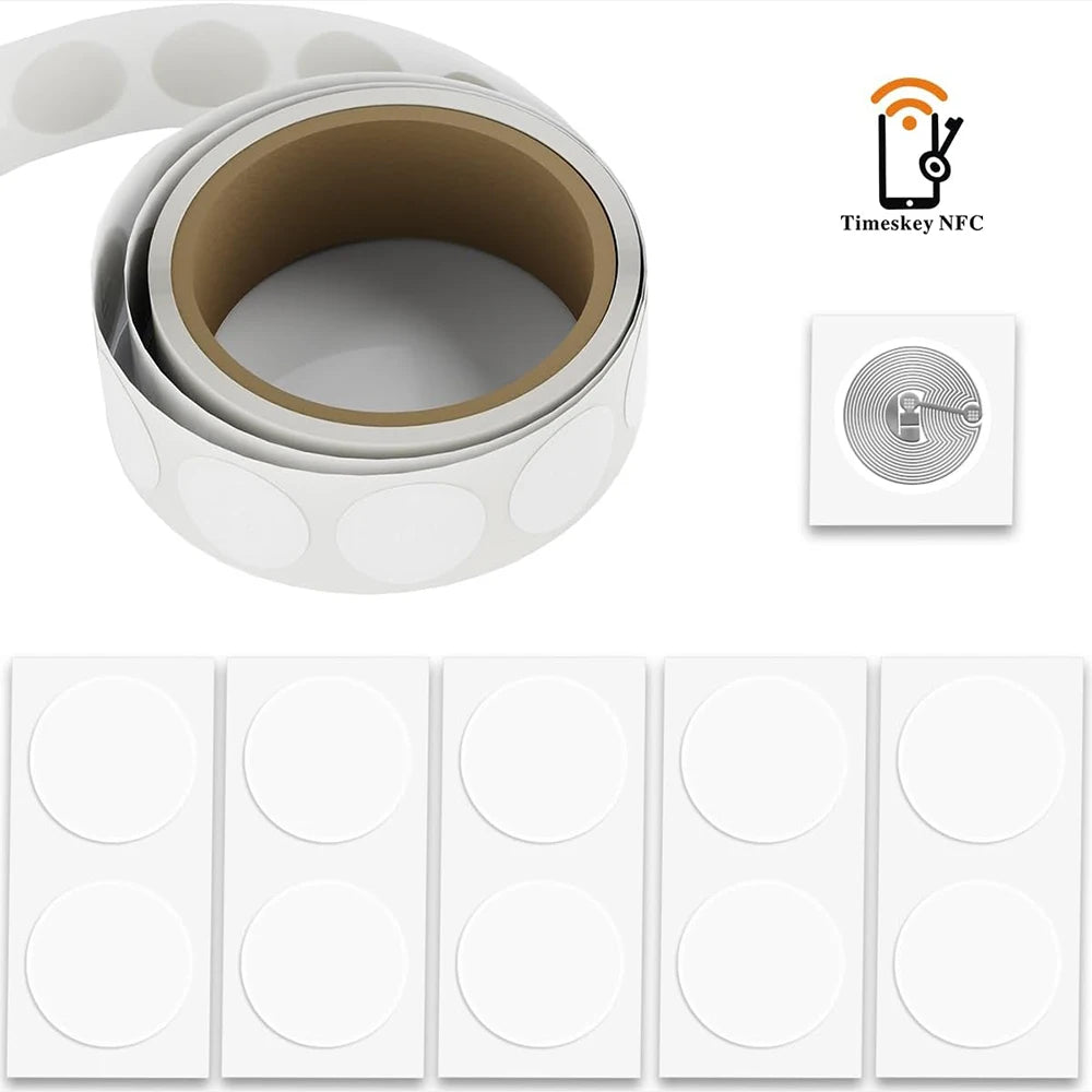 NFC Tag Sticker 13.56MHz S50 30-Pack for Secure Access Control Systems Tidesmit