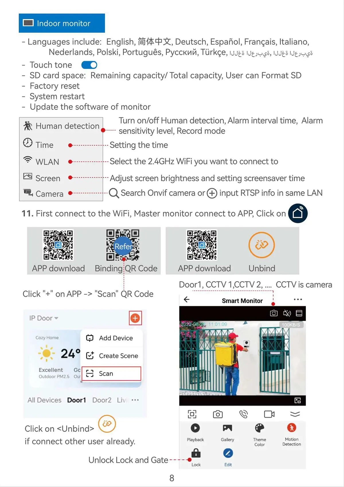 1080P Video Intercom Wifi 7/10 Inch Monitor Kit for Apartment System Home Security 2 Wire Doorbell Card Swipe Private House Tuya