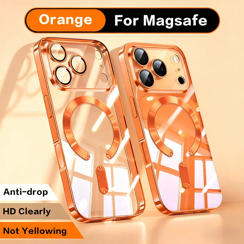 Magnetic Clear Phone Case: Shockproof Wireless Charging Protection Tidesmit