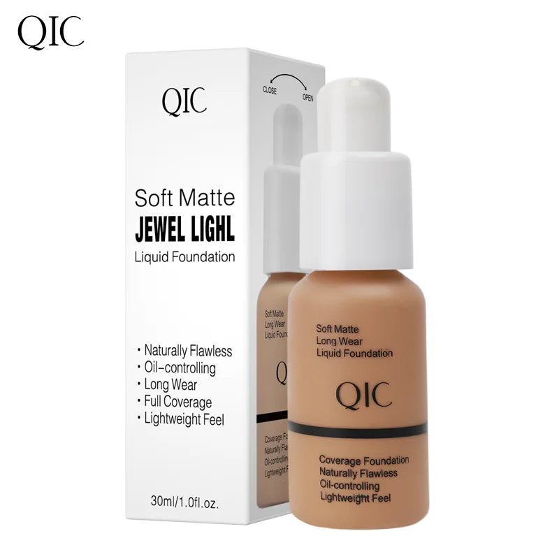 Tidesmit liquid foundation matte oil-control concealer swatch showing five long lasting waterproof face makeup shades