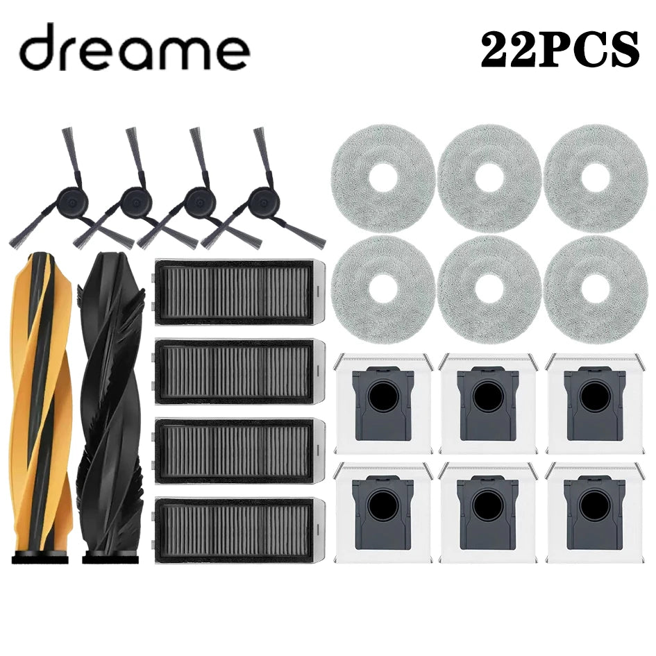 Tidesmit replacement main brush, filter, mop pad, and dust bag kit for Dreame X50, L50, L40S, and MOVA V50 vacuum