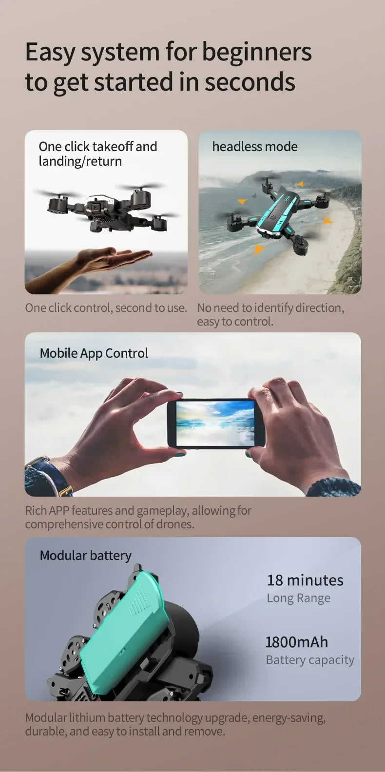 8K GPS Camera Drone Foldable Quadcopter with Obstacle Avoidance Tidesmit