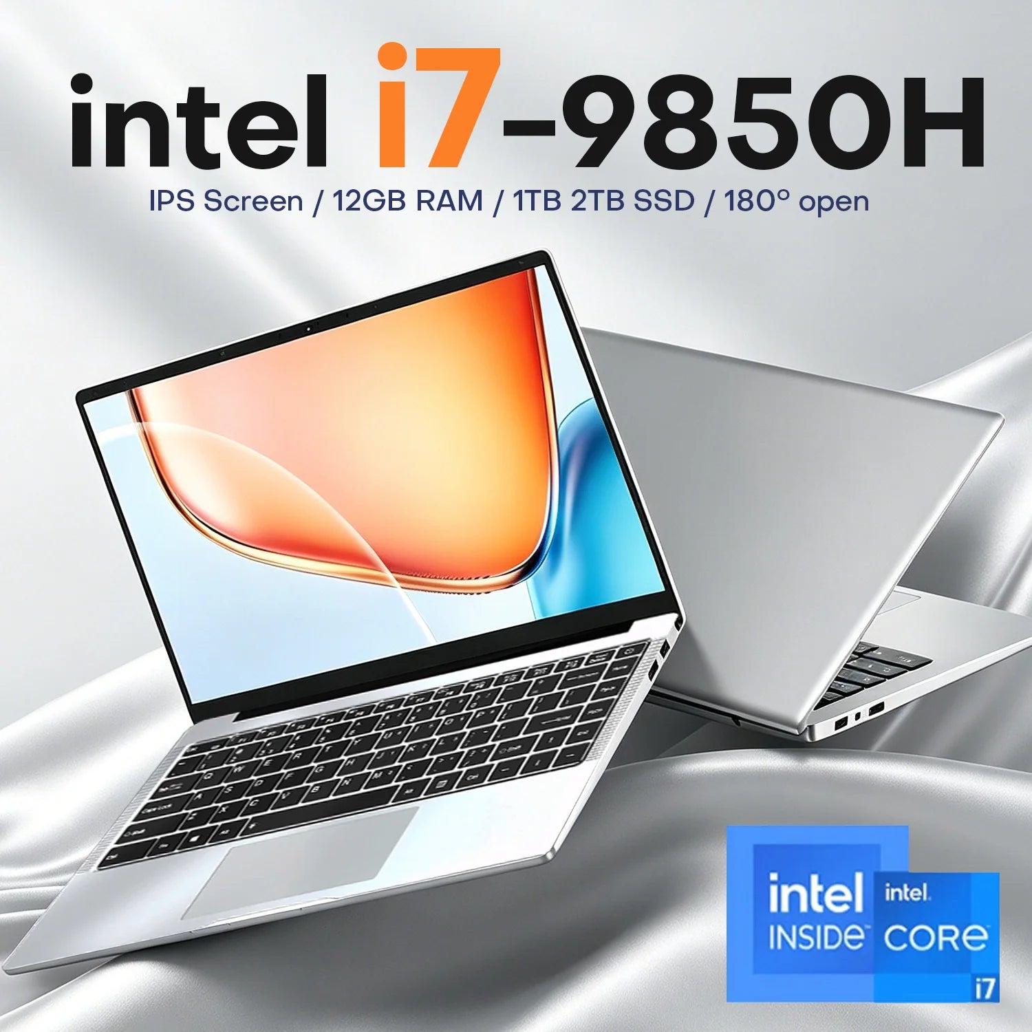 Portable Laptop Computer Windows 11 Intel i7-9850H Intel A3950 Notebook PC Gamer 12GB RAM 512GB 1TB SSD Office Study Computer PC