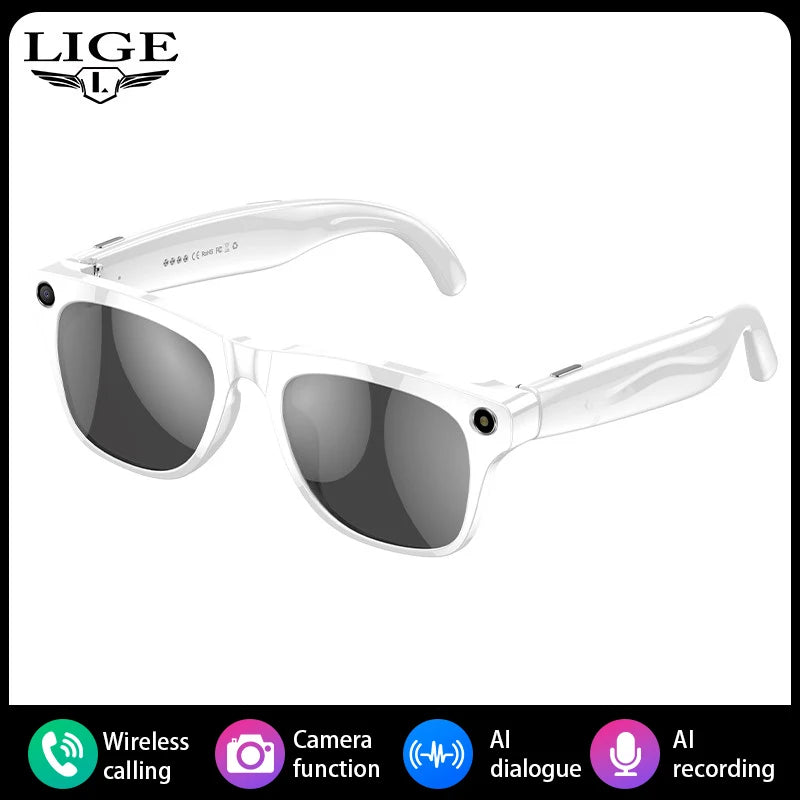 Tidesmit Smart Glasses with Camera, Bluetooth Audio and Voice Control silver Tidesmit