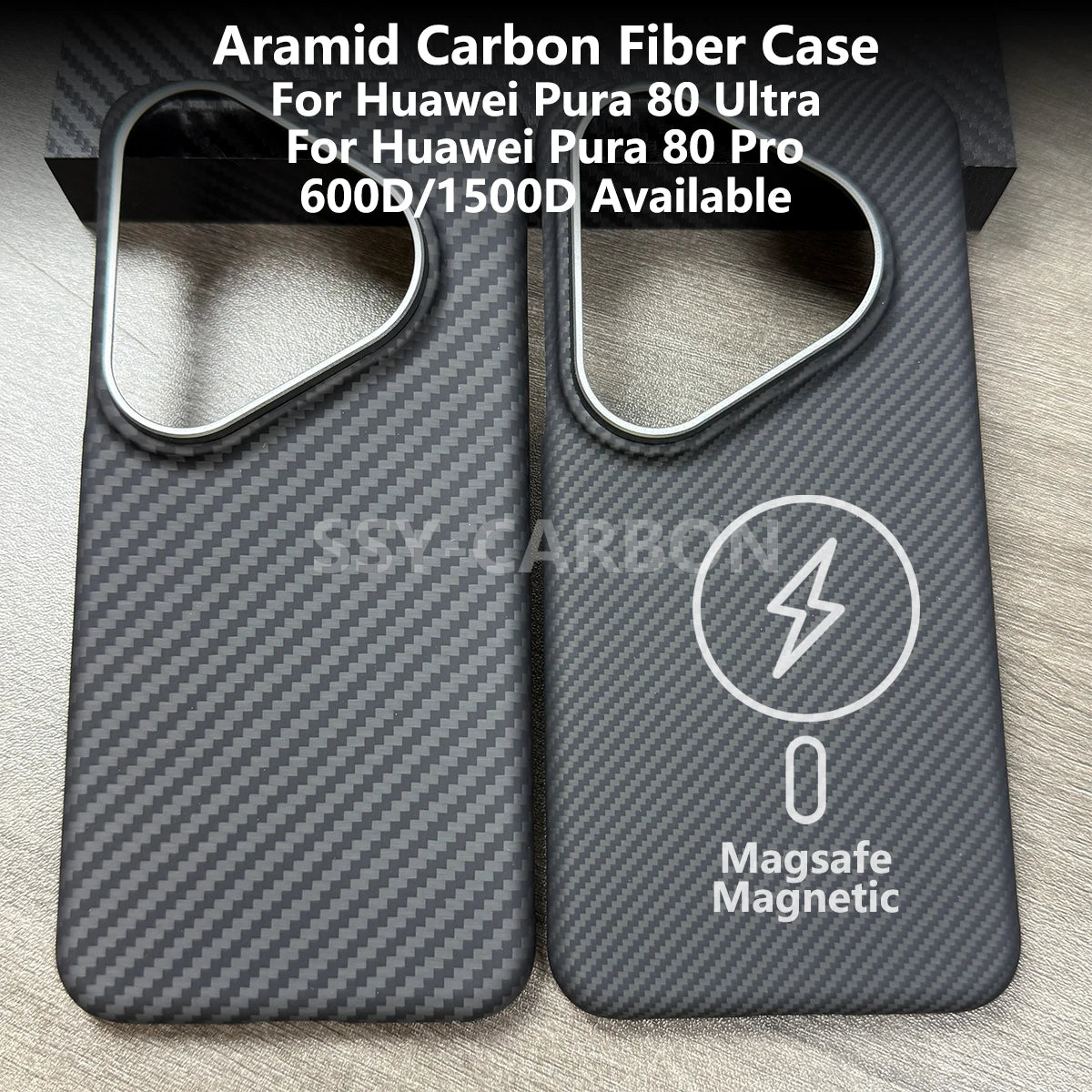 Carbon Fiber Huawei Pura 80 Ultra Case - Slim MagSafe Shock-Absorbing Cover Tidesmit