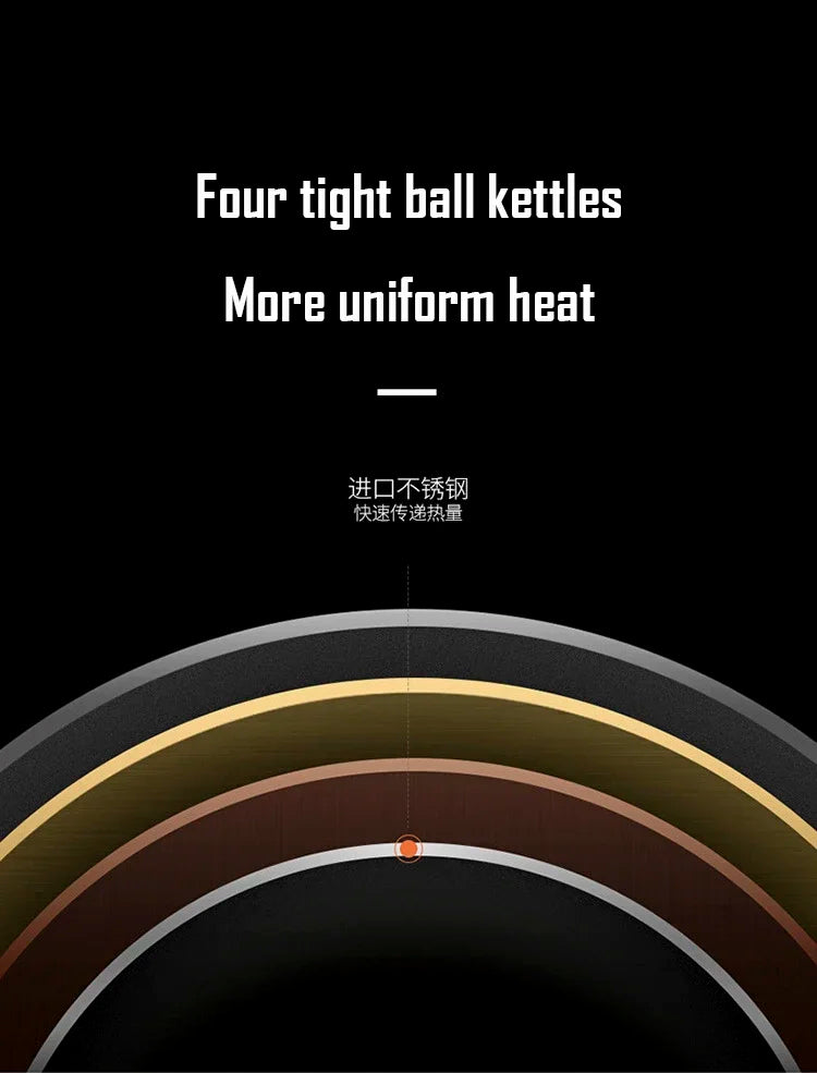 Stir-fry cooker heating rings for more uniform heat distribution