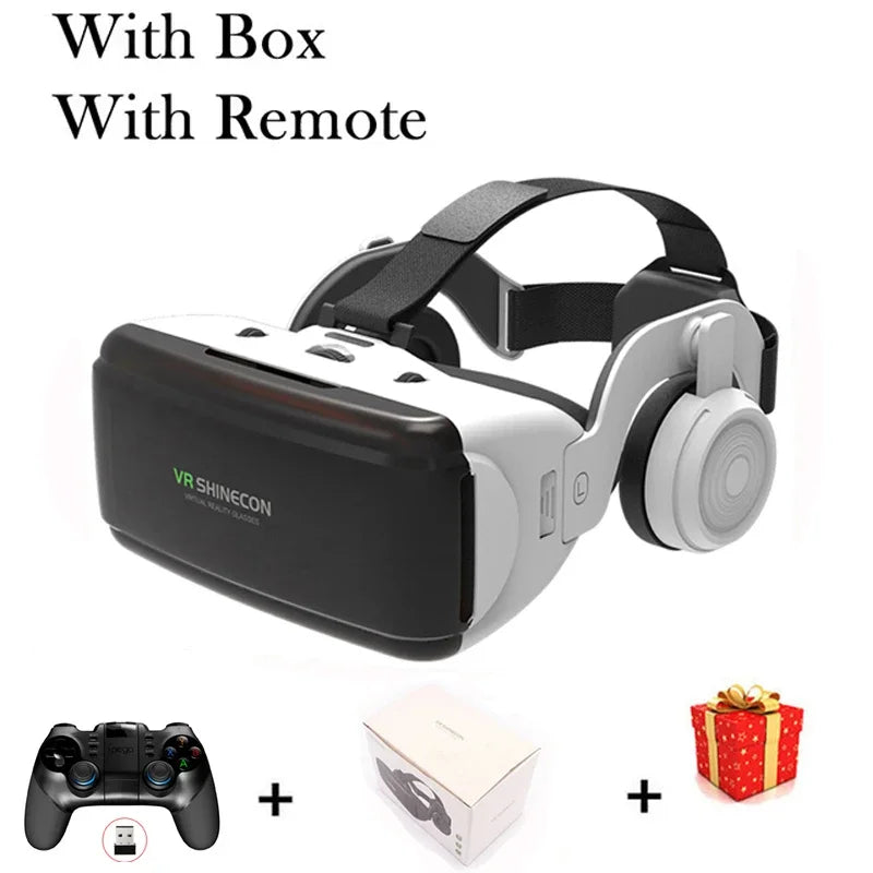VR Headset for Smartphones - Lightweight 3D Virtual Reality Glasses With Remote C Tidesmit
