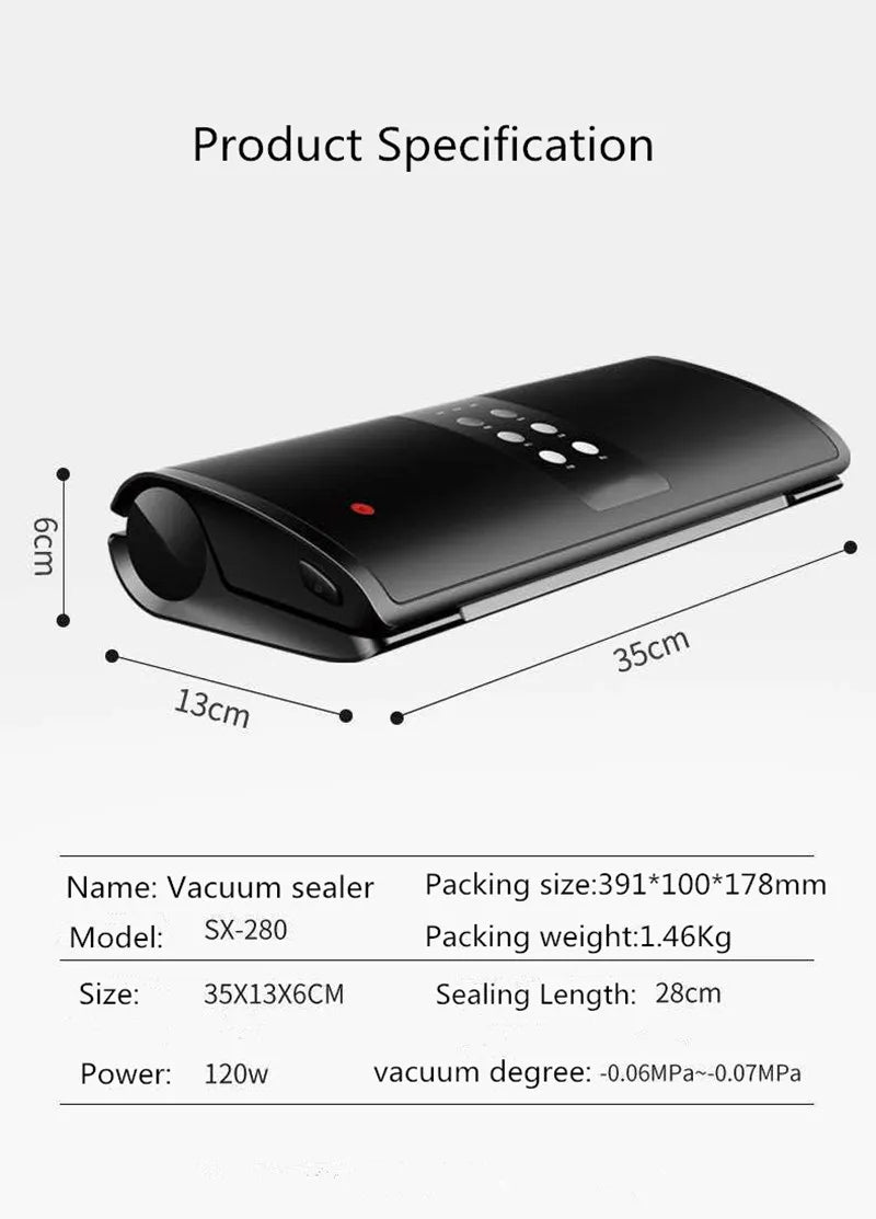 Electric Vacuum sealer Food Packaging Vacuum Sealing Machine