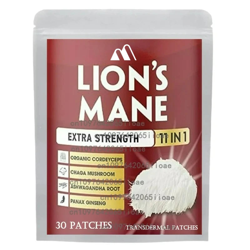 Lions Mushroom Cordyceps, Chaga, Reishi, Turkey Tail, Maitake, Shiitake Transdermal Patches  Support Immune Support, Energy