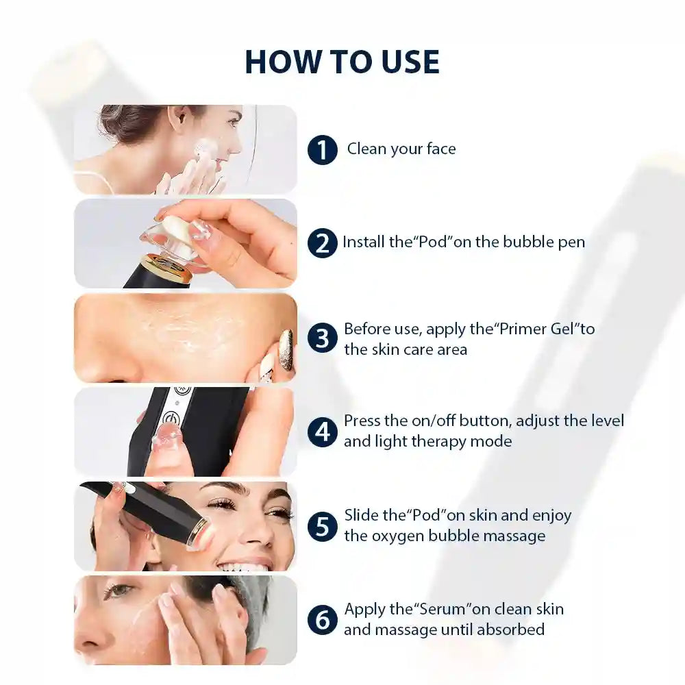 Oxygen Bubble Facial Machine for Deep Skin Cleansing | Tidesmit Eye Massage Instrument Tidesmit