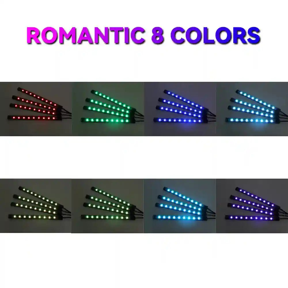 Tidesmit Car Interior LED Ambient Lights - App Controlled RGB USB Lighting Tidesmit