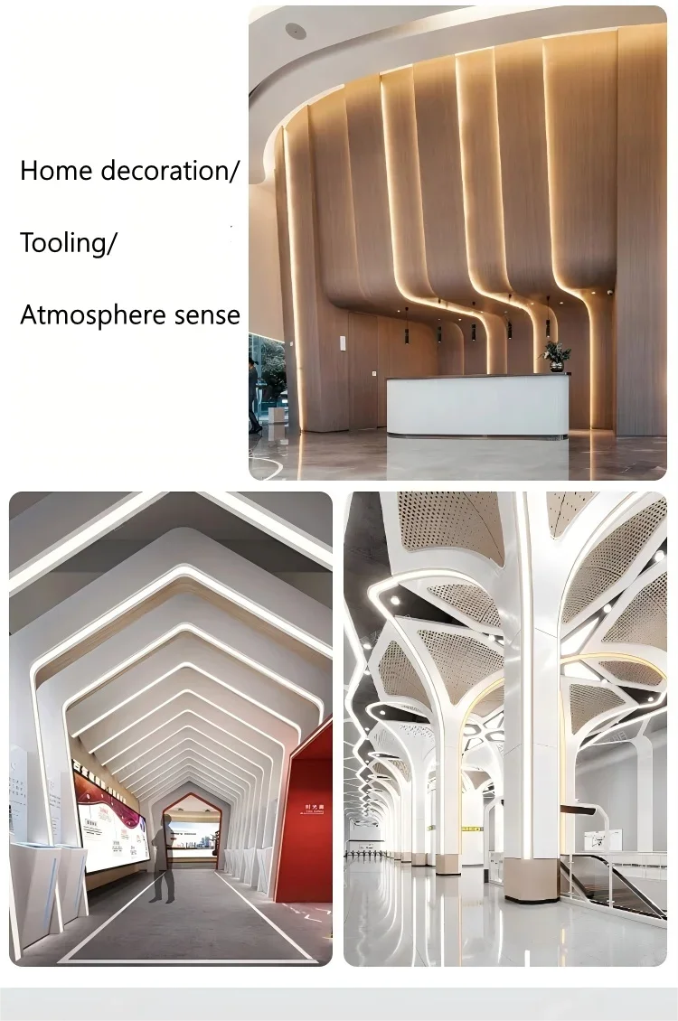 Recessed White Silicone Tube LED Neon Light Flexible Rope Channel Diffuser WS2811 WS2812B Outdoor Waterproof Ribbon Strip Tube
