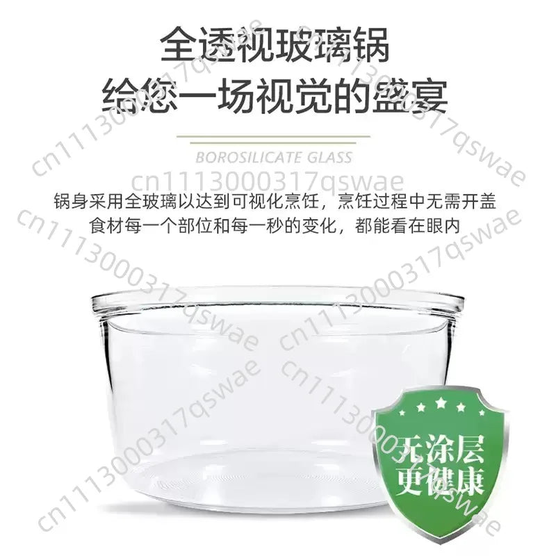 12L 17L Large Visible Glass Air Fryer Oven No-Oil Smokeless Hot Wave Convection Roaster For Home Kitchen Baking Grilling Frying