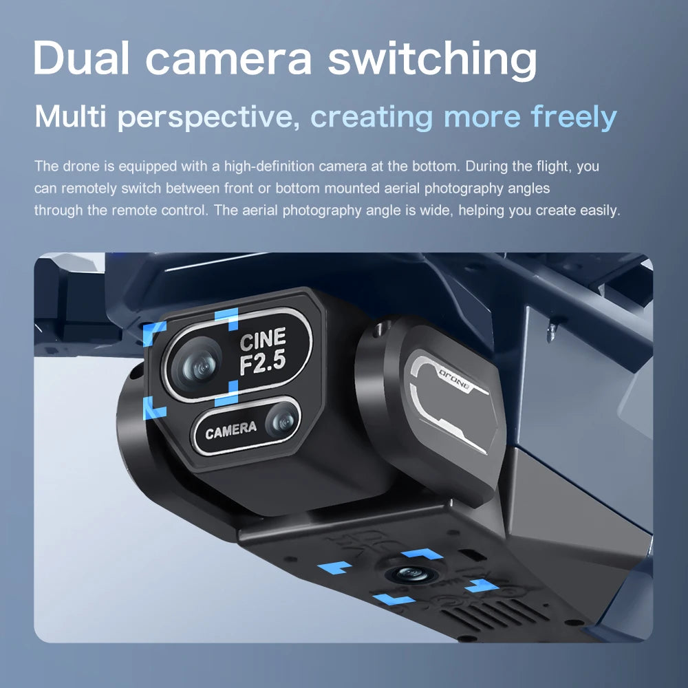 8K HD Camera Drone with GPS and Obstacle Avoidance - Foldable Quadcopter Tidesmit