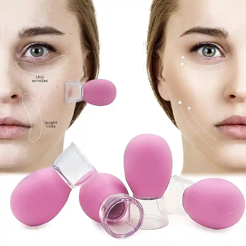 Facial Cupping Set for Eye Lifting - Silicone Vacuum Massage Tool Eye Massage Instrument Tidesmit