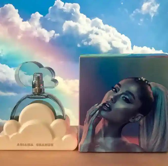 Ariana Grande Cloud Eau de Toilette for women: 100ml iconic cloud-shaped bottle with long-lasting floral scent.