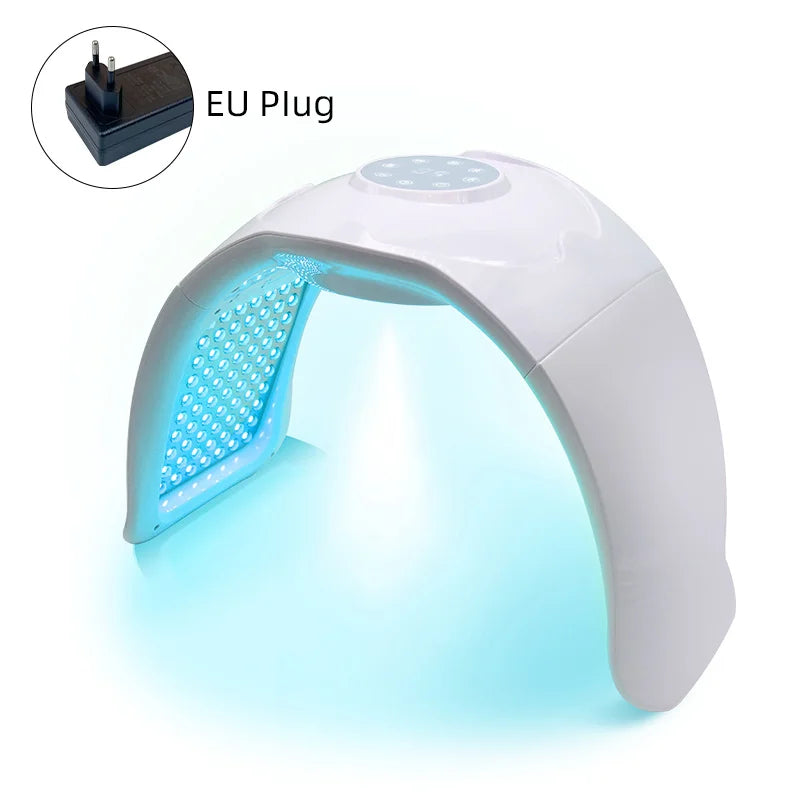 Newly 7-Color Phototherapy Lamp PDT LED Photon Machine Nano Spray Skin Moisturizing Face Steam Engine Face SPA Red Blue Light