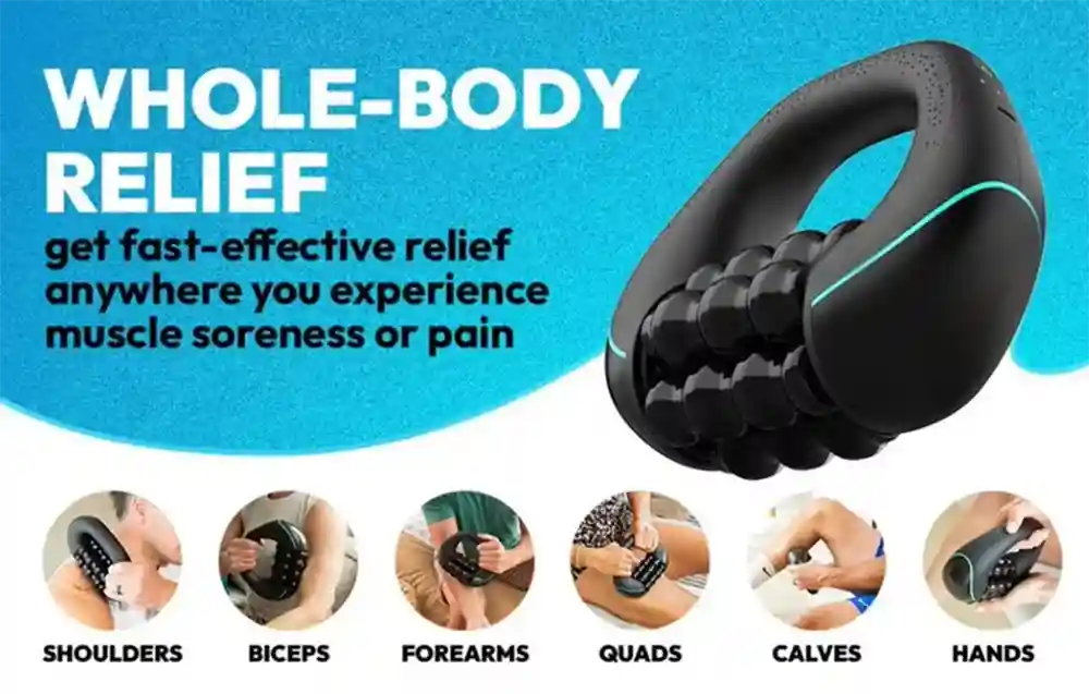 Electric Deep Tissue Massage Roller - 3-Speed Rechargeable Muscle Relief Massage Roller Tidesmit