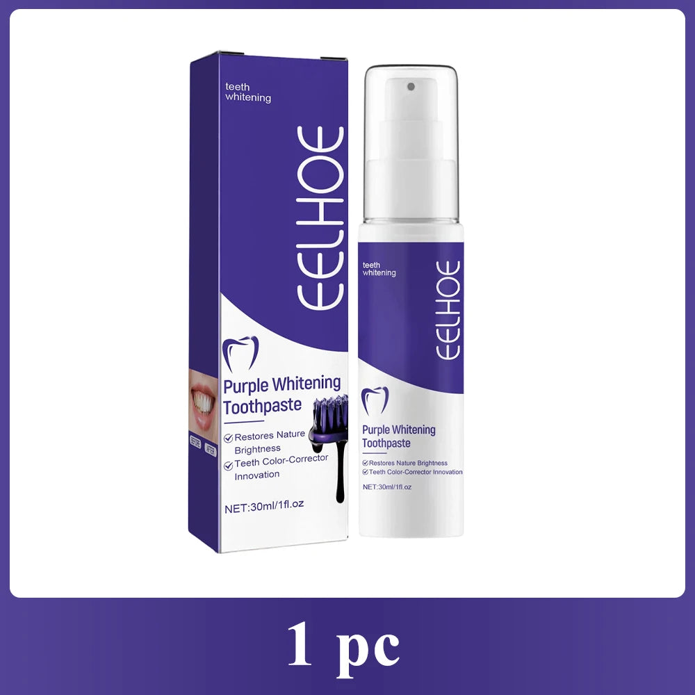 Tidesmit purple whitening toothpaste for removing yellow teeth stains and daily oral care