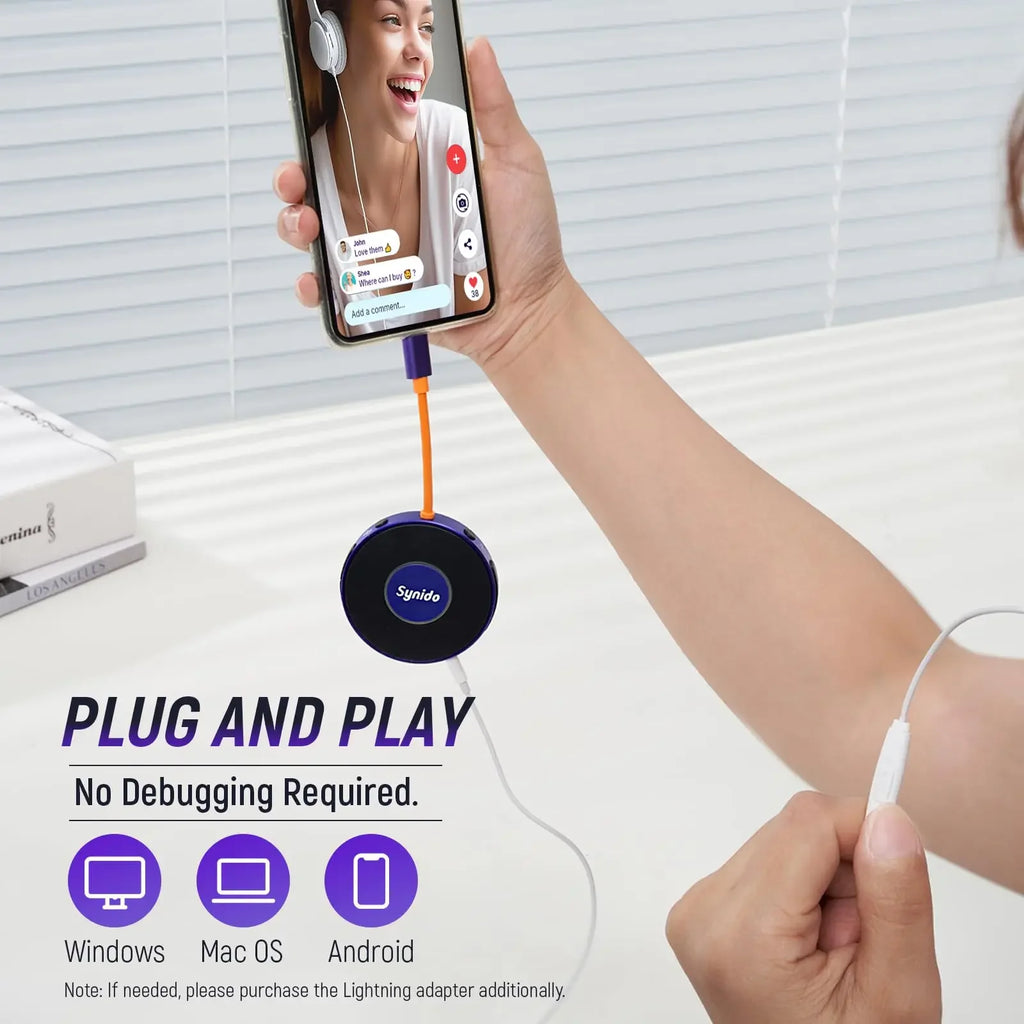 USB-C Audio Interface Live Dock A20 by Tidesmit for Pro Streaming Tidesmit
