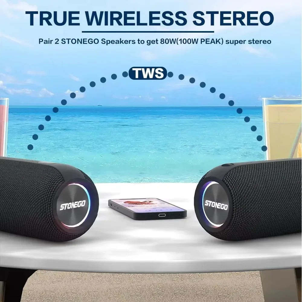 Mini TWS Bluetooth Speaker True Wireless Stereo RGB LED Portable Bass Speaker Cyberpunk Style for Home Outdoor PC Gaming Party Waterproof Deep Bass 360 Degree Sound Built in Mic Hands Free Calling Bluetooth 5 0 USB Charging L