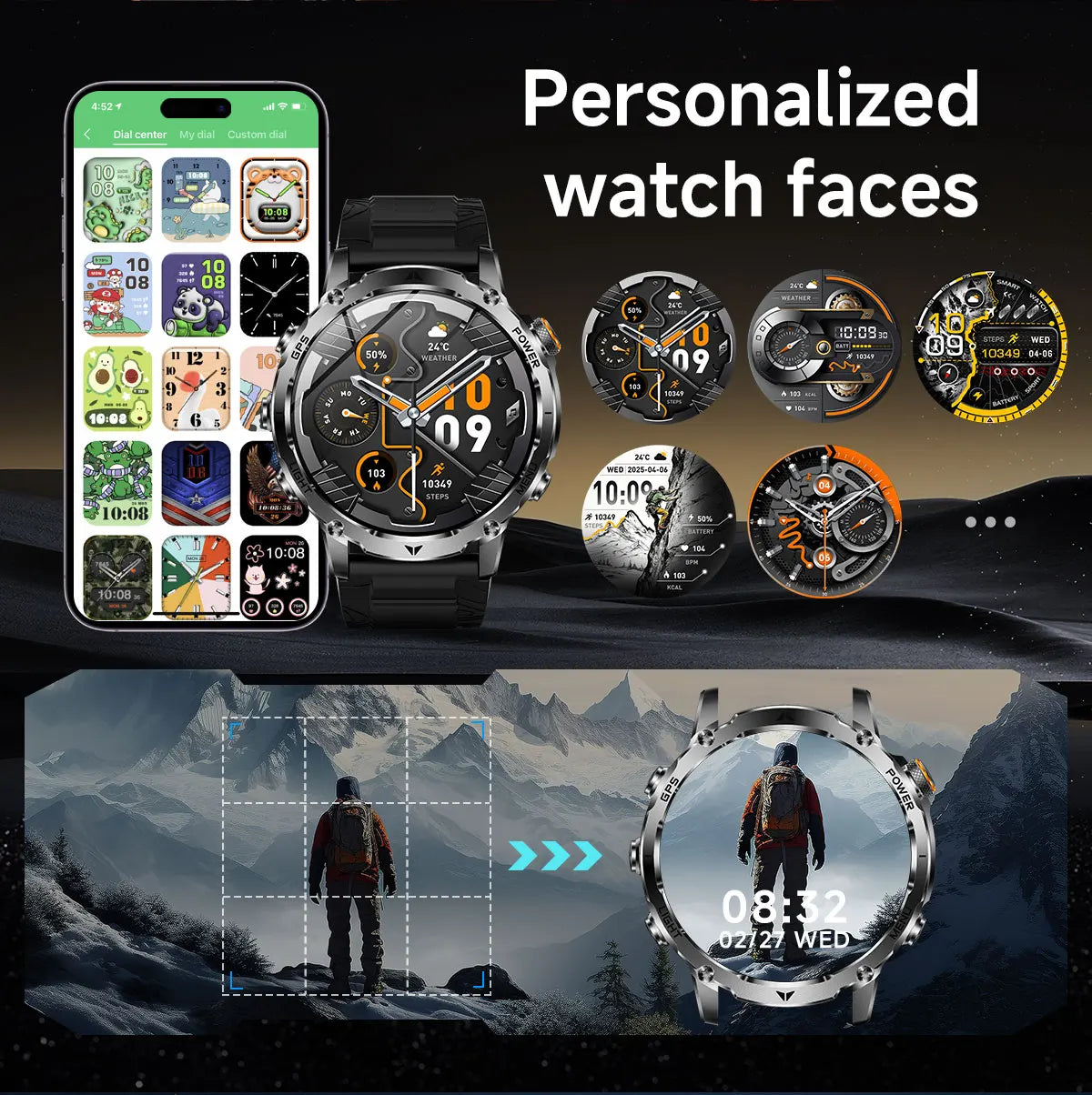 New T-Rex3 Ultra Smartwatch 1100mAh Battery GPS Compass IP69K Waterproof Outdoor Sports Tracker Military Grade Watch