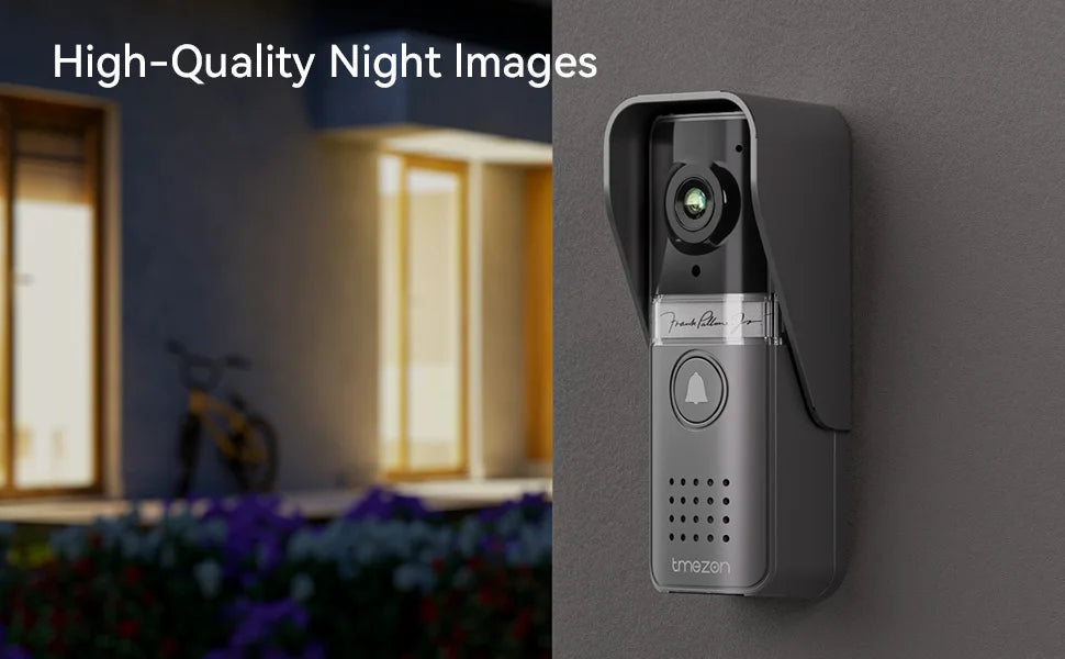 TMEZON Video Door Intercom Doorbell Intercom System, 7 Inch 1 Monitor 1 Camera Touch Button, Night Vision
