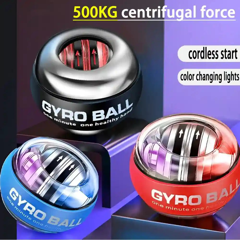 Wrist Strengthener Gyro Ball - Self-Starting Powerball for Forearm Grip Massage Roller Tidesmit