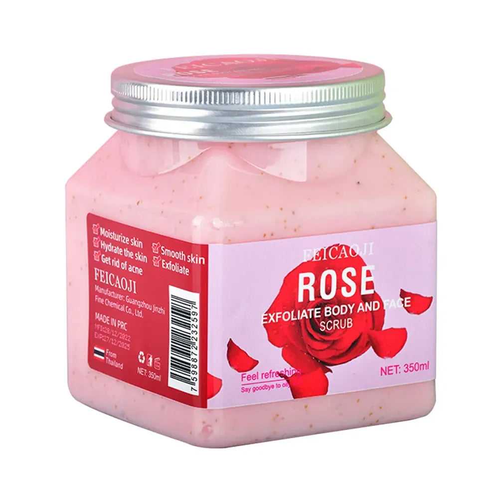 Exfoliating Body Scrub 350ml | Deep Cleansing Hydrating Gel by Tidesmit Scrubs Treatments Rose Tidesmit