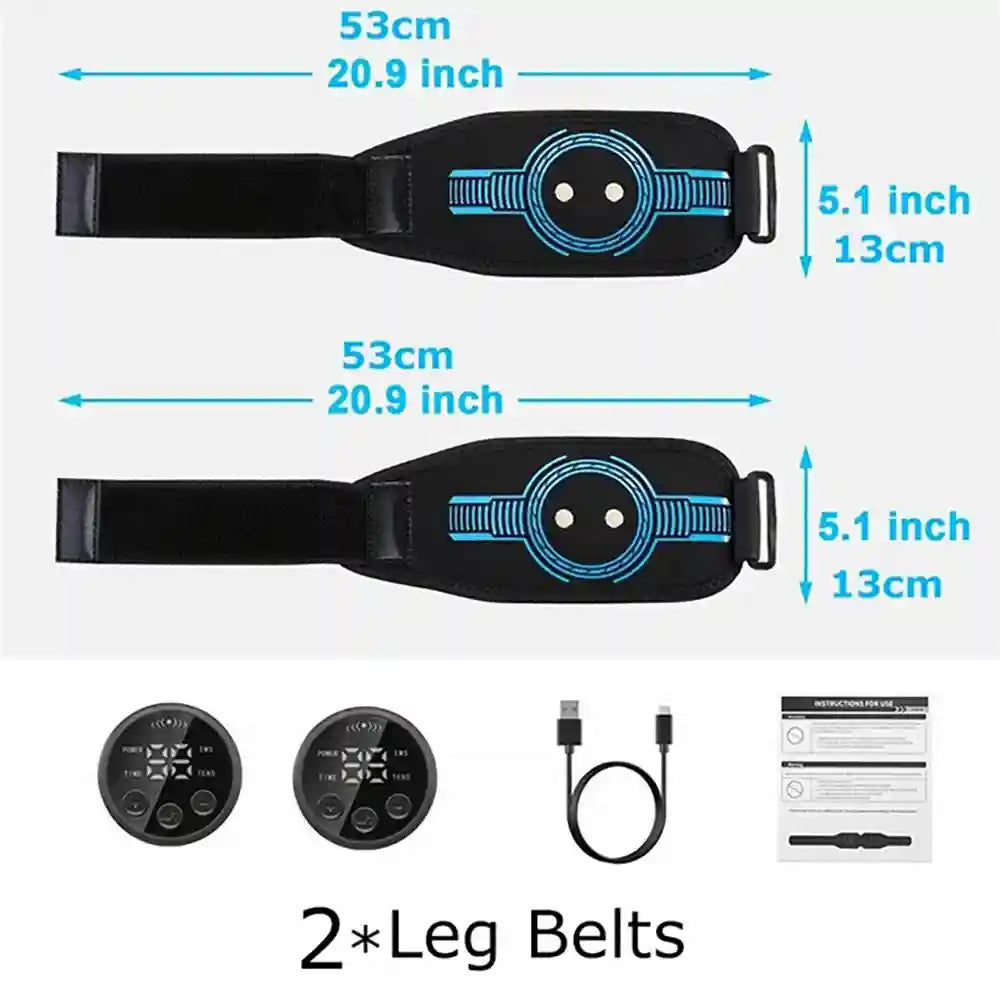 EMS Muscle Stimulator Belt | Rechargeable Electric Abdominal Trainer Massage Roller Leg Belt USB Charging Tidesmit