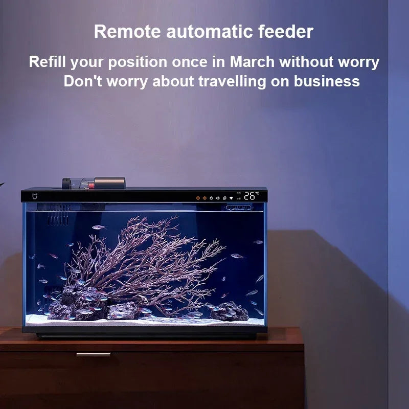 NEW MIJIA Smart Fish Tank Work With Mijia APP Mobile Controlled Remote Feeding Smart Lighting System Light Aquarium 20L-CN