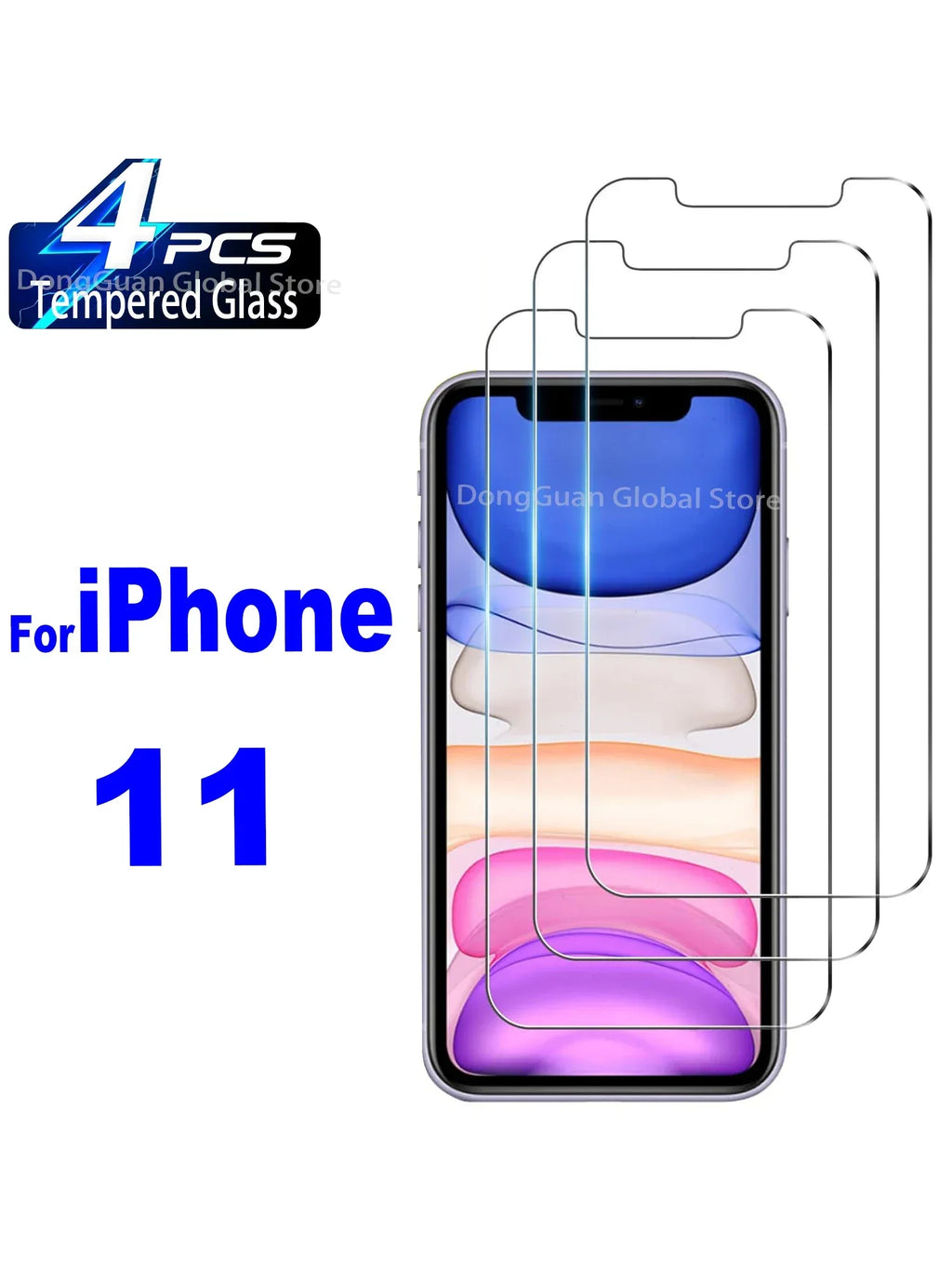 iPhone 11 Screen Protector Tempered Glass – 9H Anti-Scratch Case-Friendly Film Tidesmit