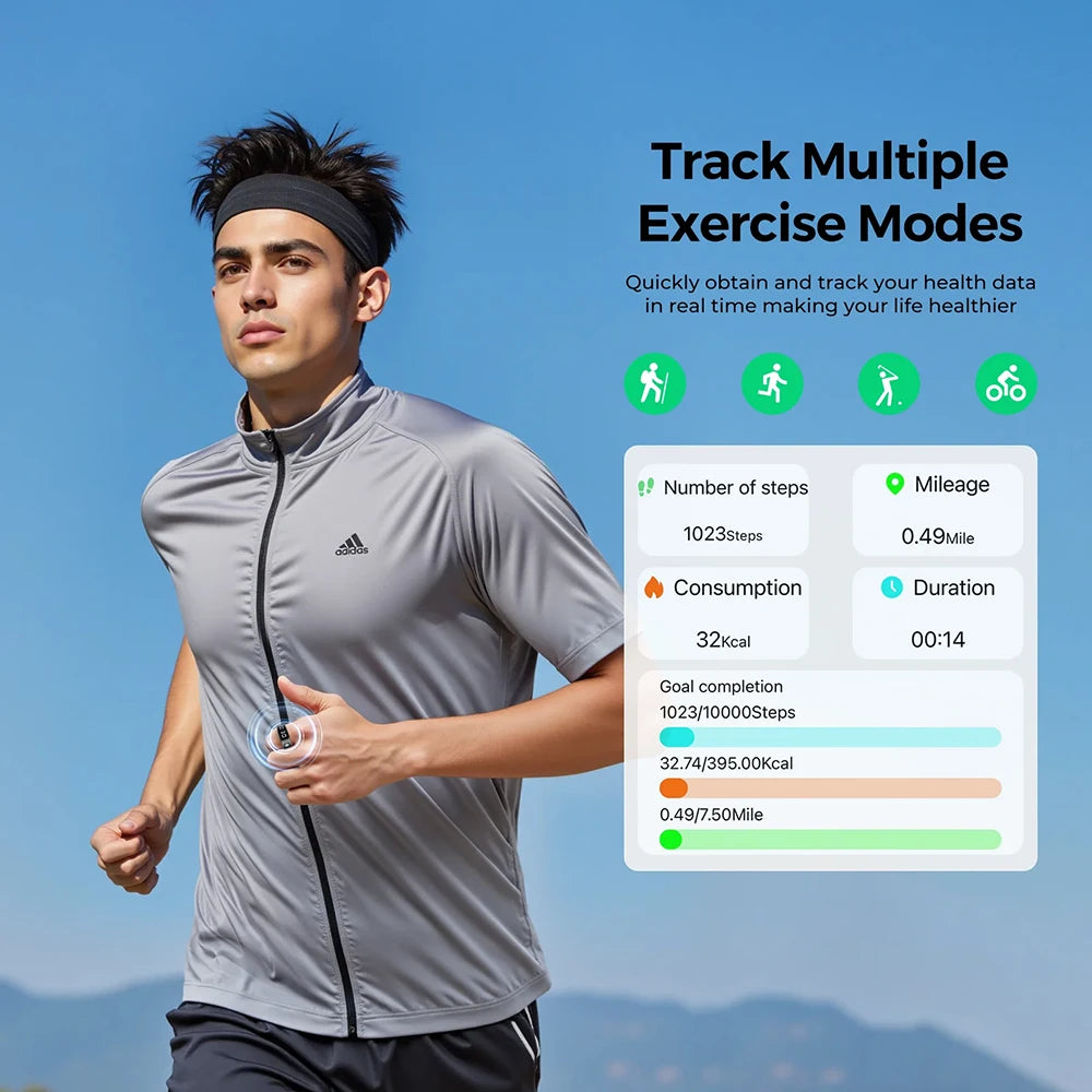 2026 New SR08 Men’s Smart Ring Support Screen Display Health Monitor Gesture Control Multi-Sport Modes 5ATM Waterproof Smartring Tidesmit