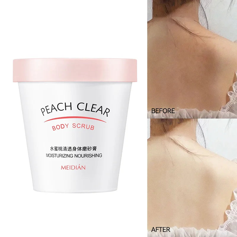 Peach Extract Body Scrub 200g - Natural Exfoliating Skin Smoothing Treatment Scrubs Treatments Tidesmit