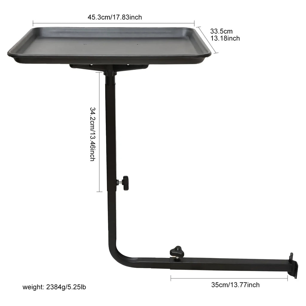 Salon Chair Tray 360 Rotation - Adjustable Black Storage Tray Massage Chairs black Tidesmit