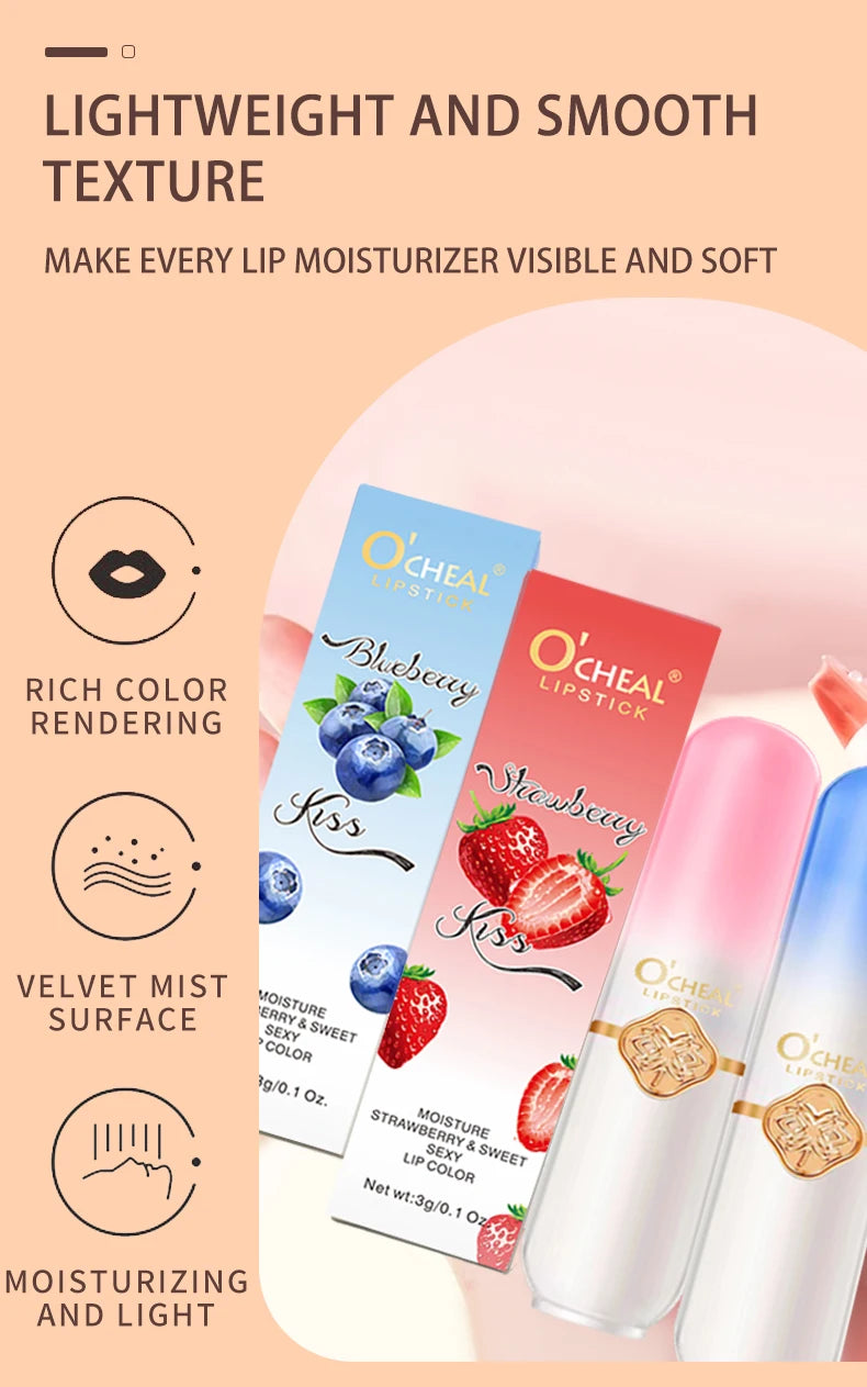 Moisturizing Lip Balm Tint - Fruit Scented Nourishing Treatment by Tidesmit Lip Care Tidesmit