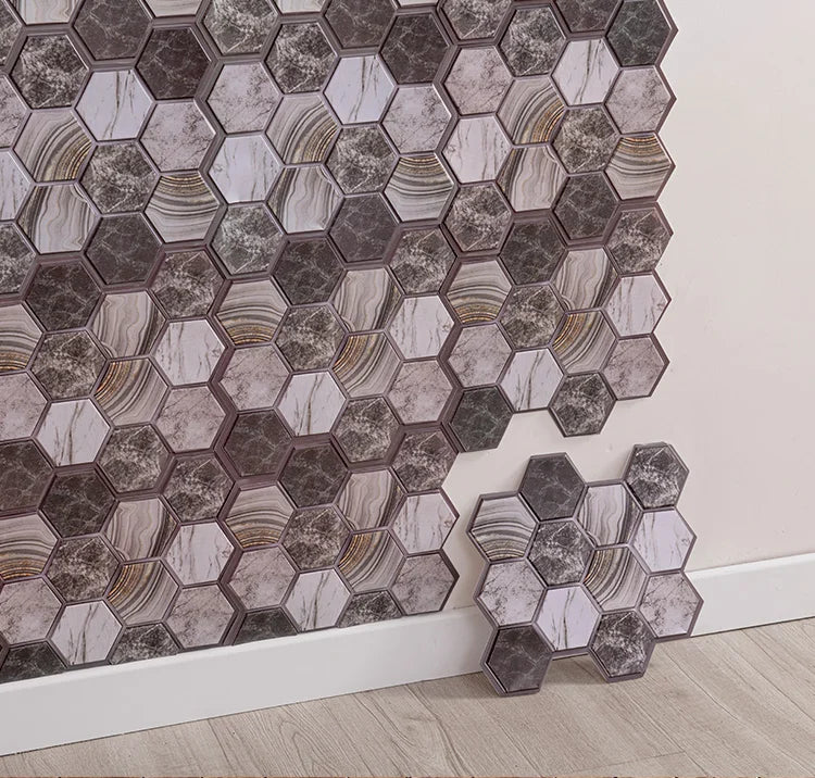 10/20Pcs Peel and Stick Tile Backsplash Thicker Design Marble Tiles 12"X12" Stick on Backsplash Self Adhesive Tiles for Any Room