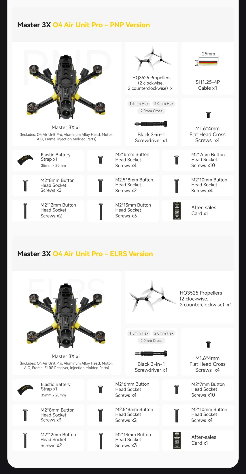 SpeedyBee Master 3X Racing Drone - O4 Pro ELRS Digital FPV Quad Tidesmit