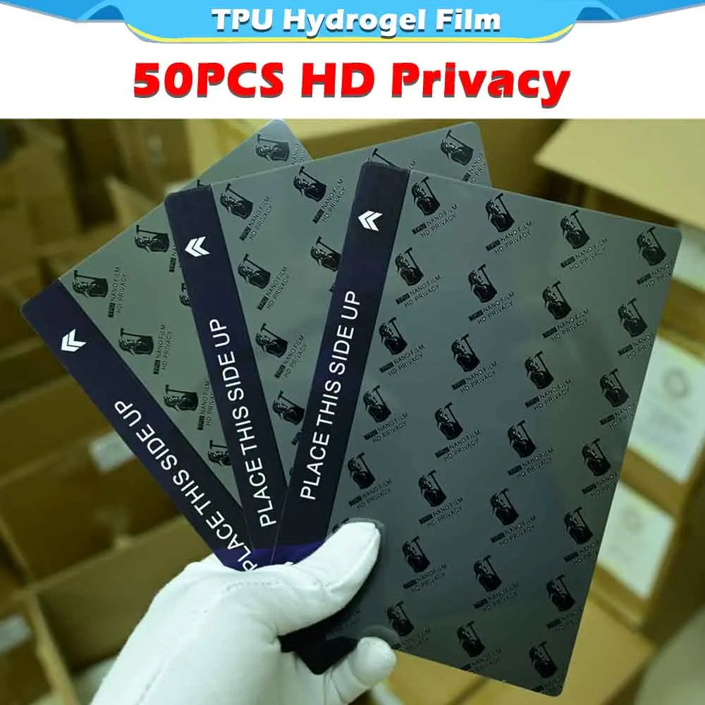 HD Anti-peeping Hydrogel Film TPU Matte Privacy for Cutting Machine Cellphone Screen Protection Flexible Blue/Anti-spy Sheet Cut