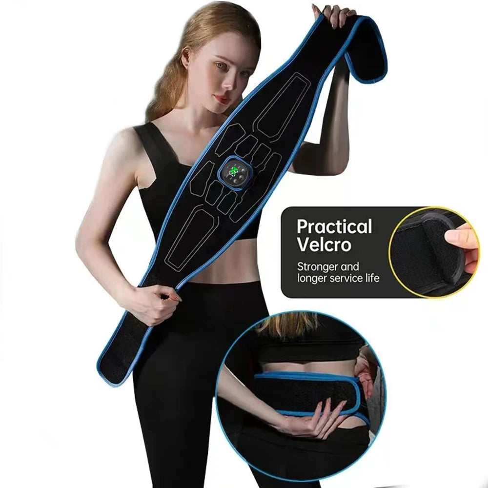 EMS Abdominal Toning Belt: Portable Rechargeable Muscle Stimulator Body Shaping Massage Equipment Tidesmit