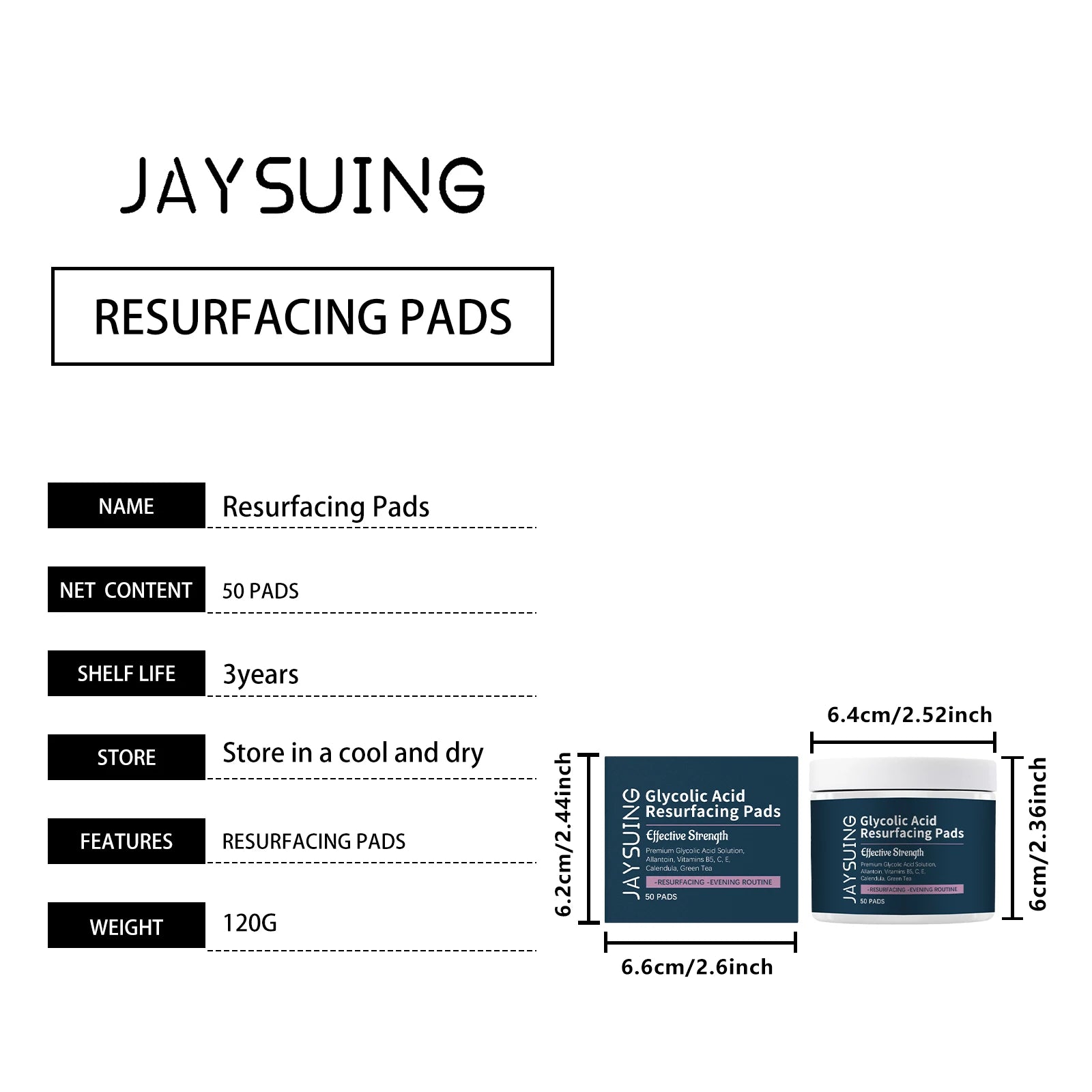 Glycolic Acid Exfoliating Pads - Professional Pore Refining Treatment Scrubs Treatments Tidesmit