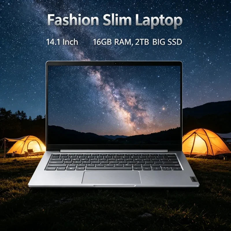 New 2026 Release 14.1" Intel I9-10980HK Notebook 32GB Large RAM 2TB Storage High Speed Multi-scene Office Gaming Laptop